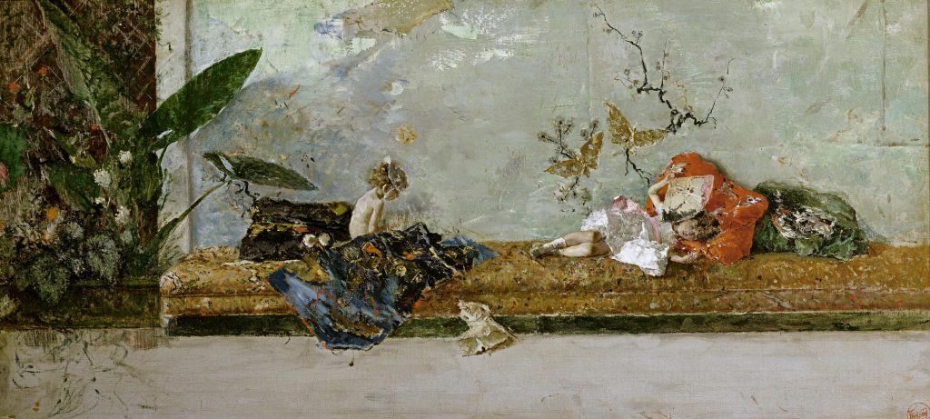 Los Hijos del Pinto en el salón japonés. 1878. M. Fortuny. Museo Del Prado.
