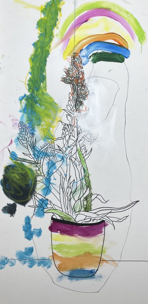 Botanical Sensations/ Invasive Plants Pinturas con los hijos de la artista Daniela Oliver.