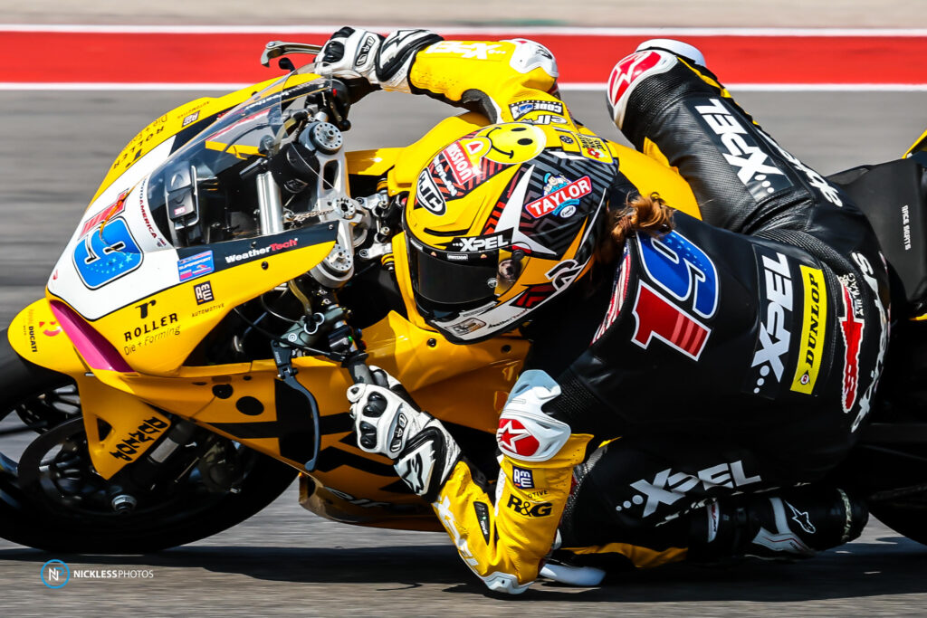 Kayla in action racing at COTA.
PHoto by Nickless Photography