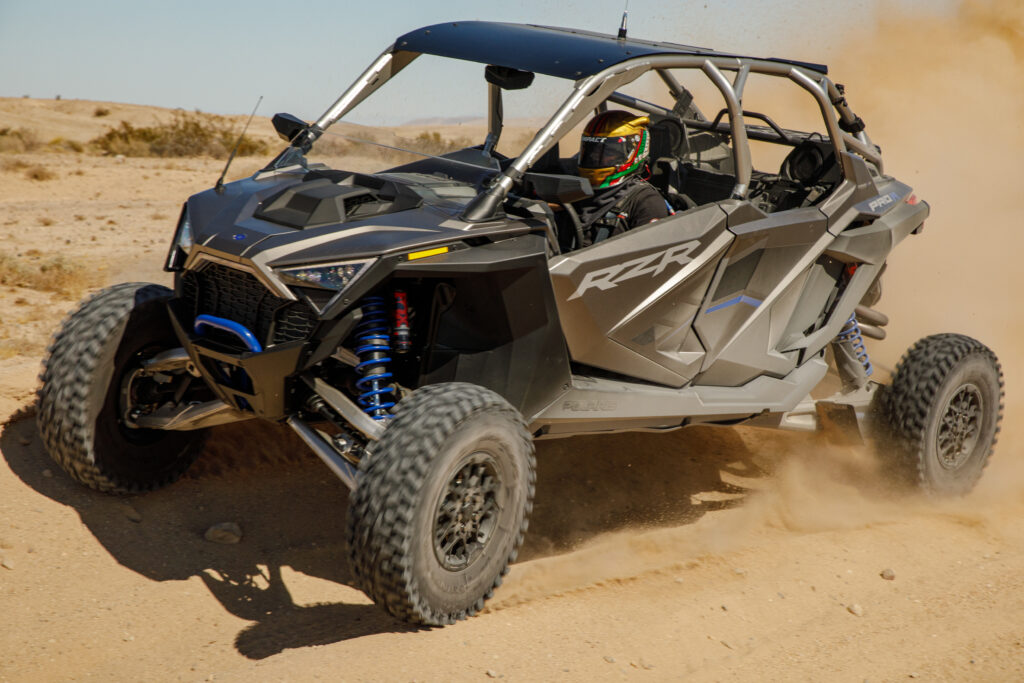 Gustavo Vildósola racing RZR in the dunes