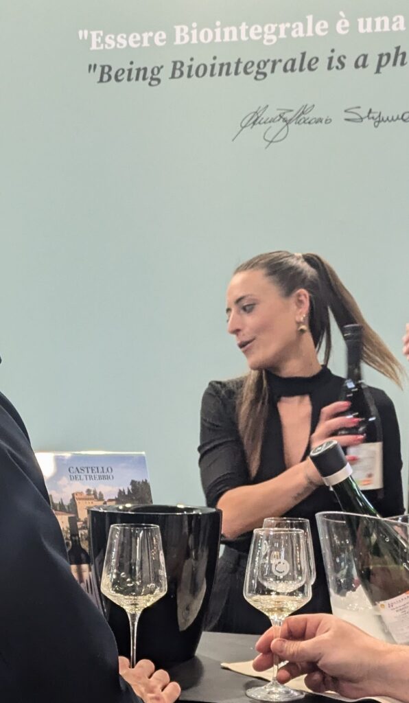 Elena Casadei at Vinitaly Wine Festival in Verona, Italy